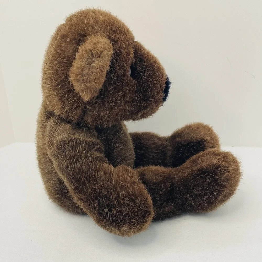 Vtg‎ Eden Toys Plush Dk Brown Bear Black Nose Stuffed Animal 15